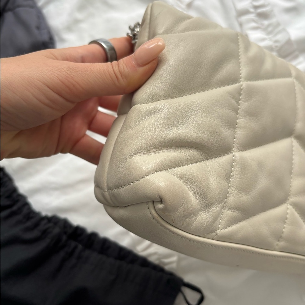 Saint Laurent Ivory Quilted Leather Bag Lou Lou - Picture 10 of 15